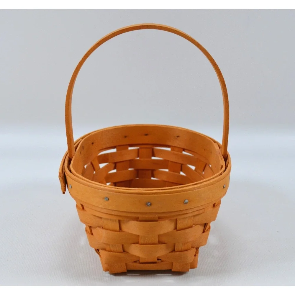 Longaberger 1999 Small Oval Basket‎ w/ Single Stationary Handle 6